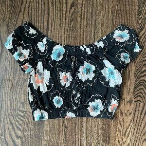 Zara Off Shoulder Crop Top